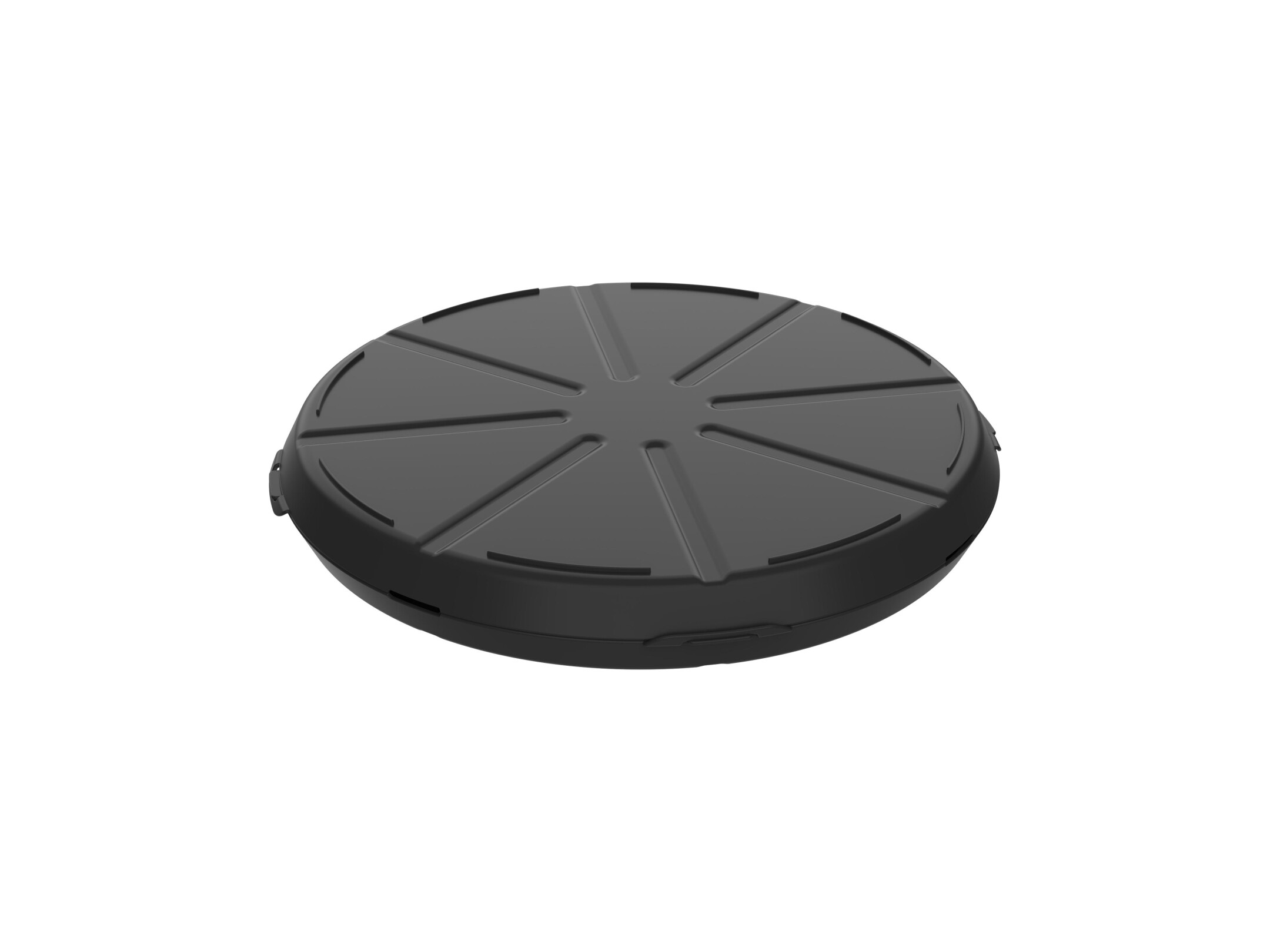 Mehrweg Pizzabox 2-teilig schwarz 35x4,5cm 640ml - 5 Stück