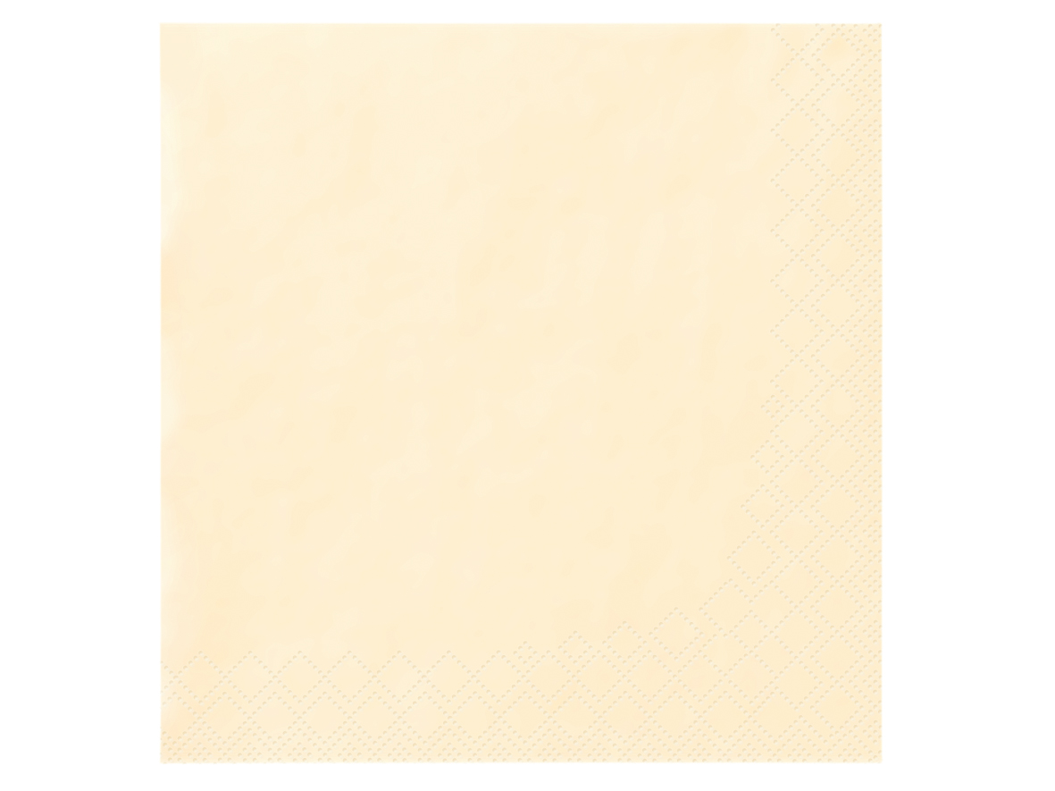 Serviette 33x33cm 2-lagig 1/4 Falz Creme - 1500 Stück