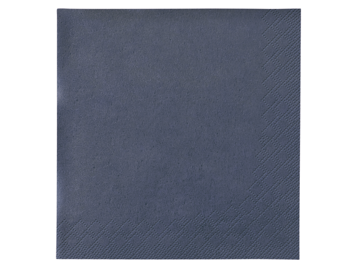 Serviette 40x40cm 3-lagig 1/4 Falz Blau - 1000 Stück