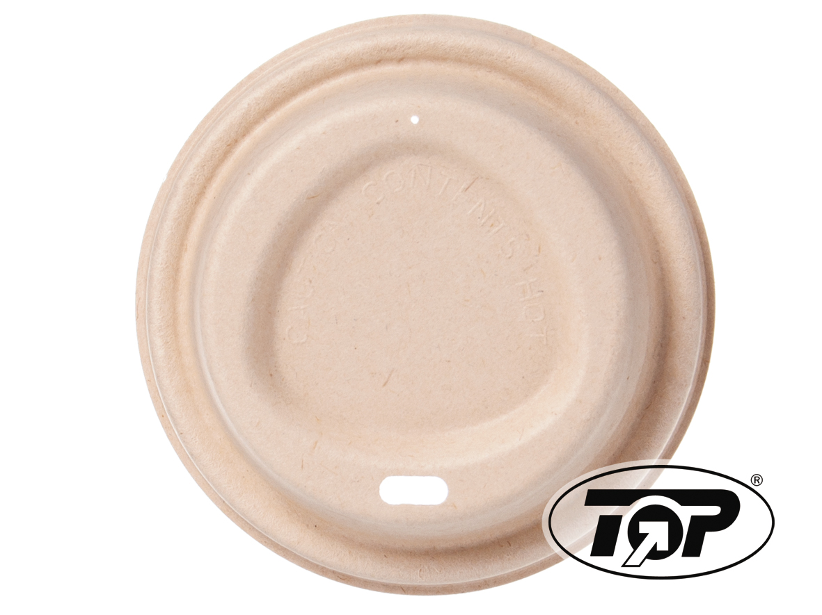 Kaffeebecher Coffee To Go Becher Deckel 90mm braun Bagasse - 1000 Stück